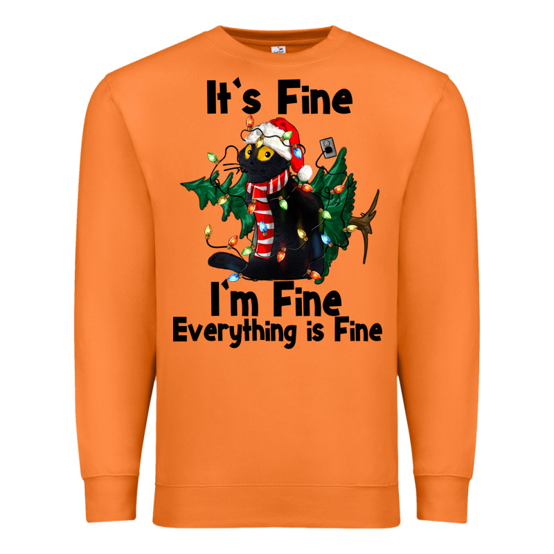 It's Fine I'am Fine Everything Is Fine Premium Sweatshirt by FaDigitalArtStudio | Teevron