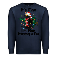 Navy It's Fine I'am Fine Everything Is Fine Premium Sweatshirt - FaDigitalArtStudio