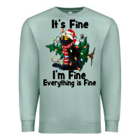 Seafoam It's Fine I'am Fine Everything Is Fine Premium Sweatshirt - FaDigitalArtStudio
