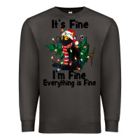 Smoke It's Fine I'am Fine Everything Is Fine Premium Sweatshirt - FaDigitalArtStudio