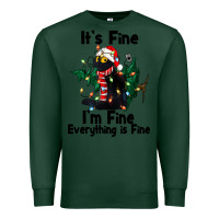 Sports Green It's Fine I'am Fine Everything Is Fine Premium Sweatshirt - FaDigitalArtStudio