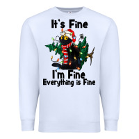 White It's Fine I'am Fine Everything Is Fine Premium Sweatshirt - FaDigitalArtStudio