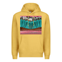 Antique Gold western fringe cowhide leopard Premium Hoodie - BarkalooDesign