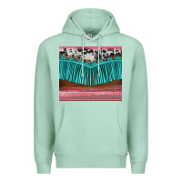 Seafoam western fringe cowhide leopard Premium Hoodie - BarkalooDesign
