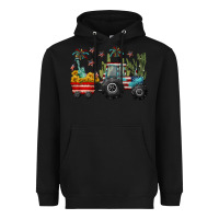 Black 4th of july tractor Heavyweight Hoodie - CowGirlArtShop