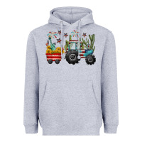 Heather Grey 4th of july tractor Heavyweight Hoodie - CowGirlArtShop