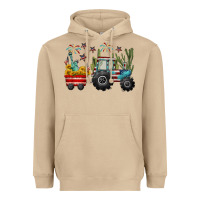 Mushroom 4th of july tractor Heavyweight Hoodie - CowGirlArtShop