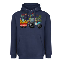 Navy 4th of july tractor Heavyweight Hoodie - CowGirlArtShop