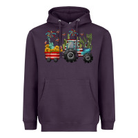 Plum 4th of july tractor Heavyweight Hoodie - CowGirlArtShop