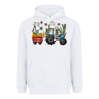 White 4th of july tractor Heavyweight Hoodie - CowGirlArtShop