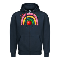 Navy school rainbow Zipper Hoodie - Zillion Design Studio