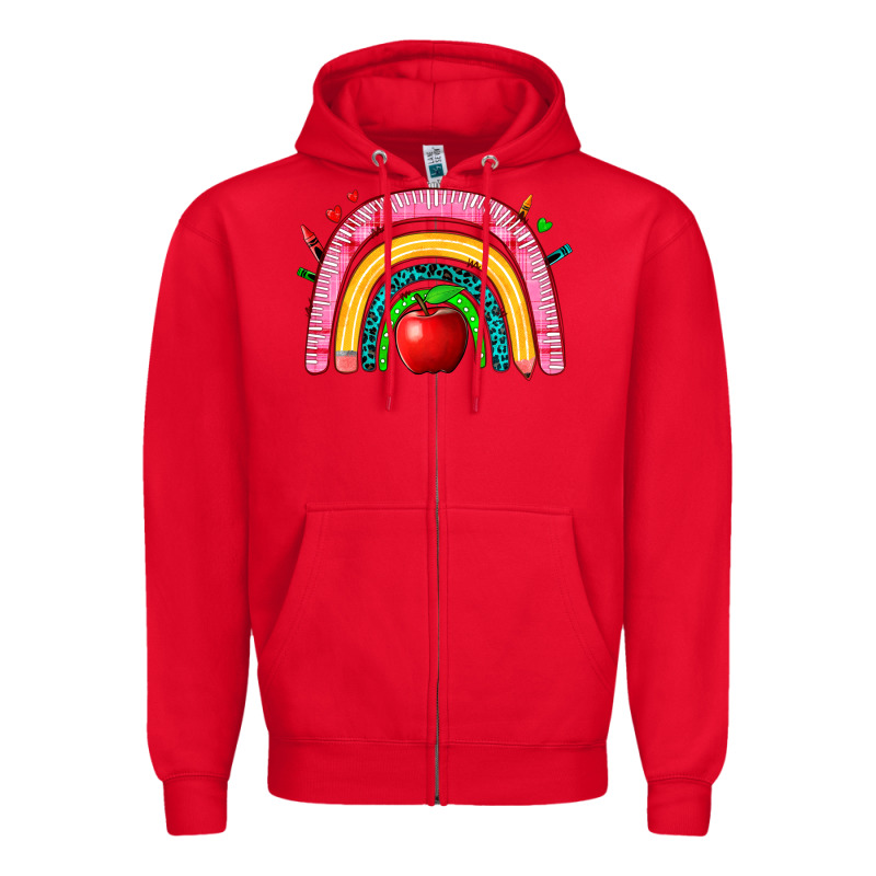 School Rainbow Zipper Hoodie by Zillion Design Studio | Teevron
