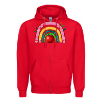 Red school rainbow Zipper Hoodie - Zillion Design Studio