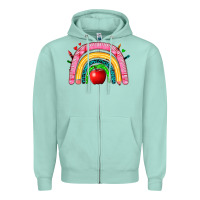Seafoam school rainbow Zipper Hoodie - Zillion Design Studio