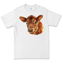 White red angus calf face Premium Tee - LillyAllenDesigns