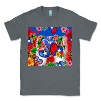 Charcoal Heather puerto rico hearts Classic Tee - Zillion Design Studio