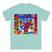 Seafoam puerto rico hearts Classic Tee - Zillion Design Studio
