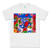 White puerto rico hearts Classic Tee - Zillion Design Studio