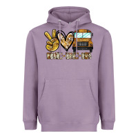 Lavender peace love bus Heavyweight Hoodie - CowhideDigitalArt