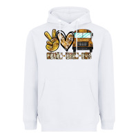 White peace love bus Heavyweight Hoodie - CowhideDigitalArt
