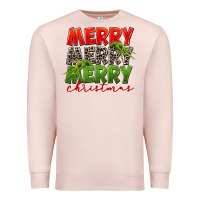 Pale Pink Merry christmas Premium Sweatshirt - FaDigitalArtStudio