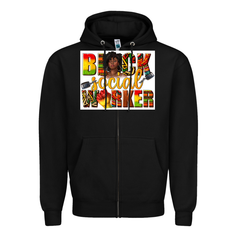 Black Social Worker Zipper Hoodie by texasbilliewilder | Teevron