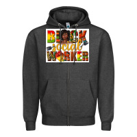 Charcoal Heather black social worker Zipper Hoodie - texasbilliewilder