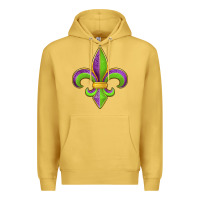 Antique Gold mardi gras fleur de lis leopard Premium Hoodie - Jasminsmagicworld
