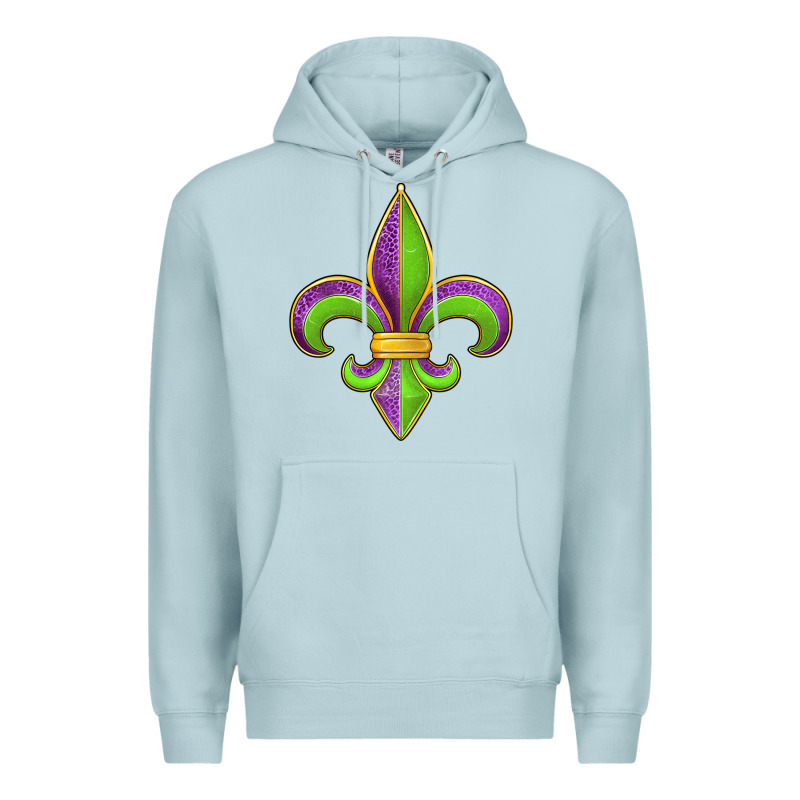 Mardi Gras Fleur De Lis Leopard Premium Hoodie by Jasminsmagicworld | Teevron