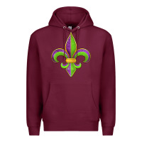 Burgundy mardi gras fleur de lis leopard Premium Hoodie - Jasminsmagicworld