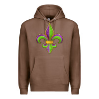 Chestnut mardi gras fleur de lis leopard Premium Hoodie - Jasminsmagicworld