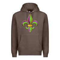 Coffee mardi gras fleur de lis leopard Premium Hoodie - Jasminsmagicworld