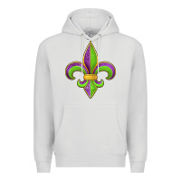 Dove Grey mardi gras fleur de lis leopard Premium Hoodie - Jasminsmagicworld