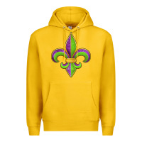 Lemon mardi gras fleur de lis leopard Premium Hoodie - Jasminsmagicworld