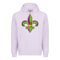 Lilac mardi gras fleur de lis leopard Premium Hoodie - Jasminsmagicworld