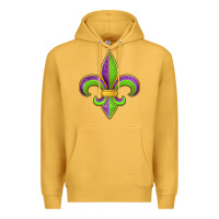 Mustard mardi gras fleur de lis leopard Premium Hoodie - Jasminsmagicworld