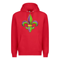 Red mardi gras fleur de lis leopard Premium Hoodie - Jasminsmagicworld