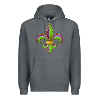 Rock mardi gras fleur de lis leopard Premium Hoodie - Jasminsmagicworld
