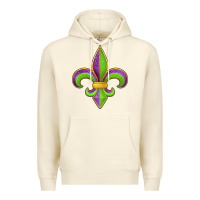 Sandshell mardi gras fleur de lis leopard Premium Hoodie - Jasminsmagicworld