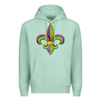 Seafoam mardi gras fleur de lis leopard Premium Hoodie - Jasminsmagicworld