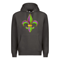 Smoke mardi gras fleur de lis leopard Premium Hoodie - Jasminsmagicworld