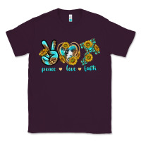 Plum peace love faith Classic Tee - texasbilliewilder
