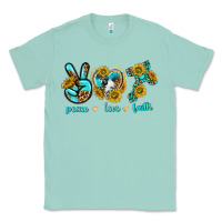 Seafoam peace love faith Classic Tee - texasbilliewilder