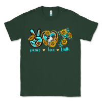 Sports Green peace love faith Classic Tee - texasbilliewilder