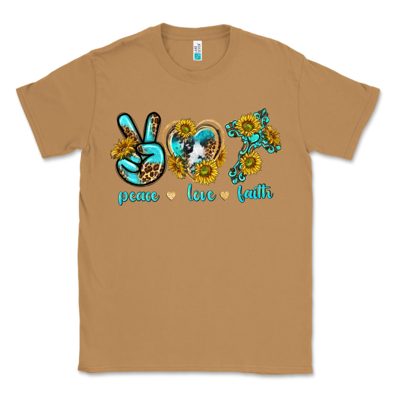Peace Love Faith Classic Tee by texasbilliewilder | Teevron