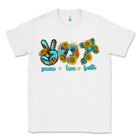 White peace love faith Classic Tee - texasbilliewilder