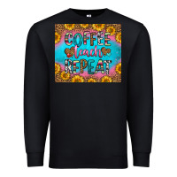 Black coffee teach repeat Premium Sweatshirt - HRA Design Shop