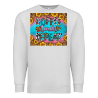 Dove Grey coffee teach repeat Premium Sweatshirt - HRA Design Shop