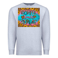 Heather Grey coffee teach repeat Premium Sweatshirt - HRA Design Shop