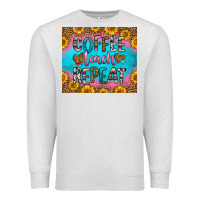 Oatmeal Heather coffee teach repeat Premium Sweatshirt - HRA Design Shop